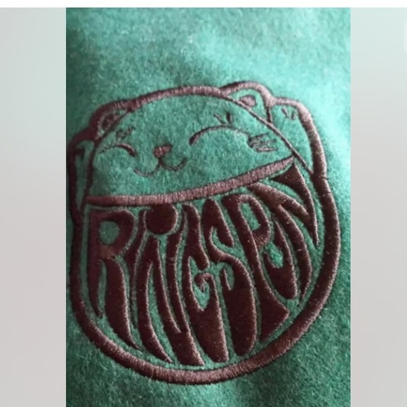 Ringspun English Designer Black Green Cross Front Contrast Collar Jacket Sz S - Picture 5 of 7